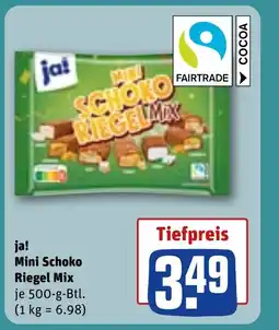 REWE DE Ja! Mini Schoko Riegel Mix tilbud