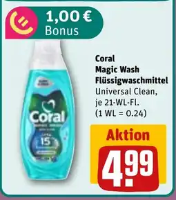REWE DE Coral Magic Wash Flüssigwaschmittel tilbud
