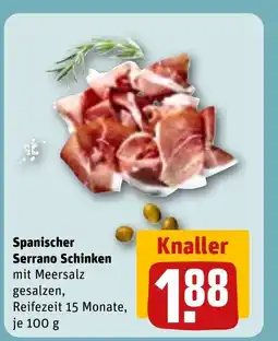 REWE DE Spanischer Serrano Schinken tilbud