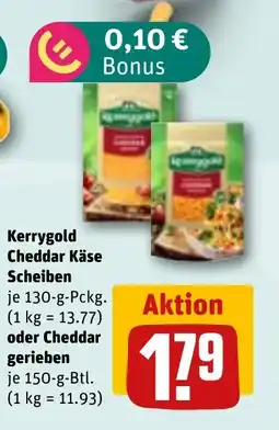 REWE DE Kerrygold Cheddar Käse Scheiben oder Cheddar gerieben tilbud