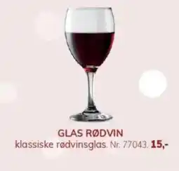 Daells Bolighus Glas rødvin tilbud
