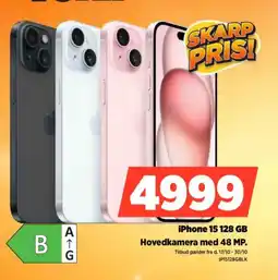 Power iPhone 15 128 GB IP15128GBLK tilbud