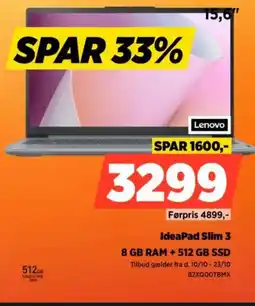 Power Lenovo IdeaPad Slim 3 82XQOOTBMX tilbud