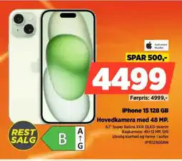 Power iPhone 15 128 GB IP15128GGRN tilbud