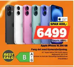 Power Apple iPhone 16 256 GB IP16256GBLK tilbud