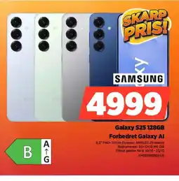 Power SAMSUNG Galaxy S25 128GB SMS931BDBDEUB tilbud
