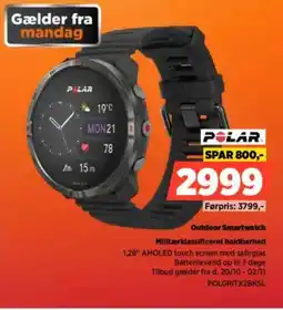 Power POLAR Outdoor Smartwatch POLGRITX2BKSL tilbud