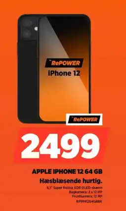 Power APPLE iPhone 12 64 GB RPIPH1264GBBK tilbud