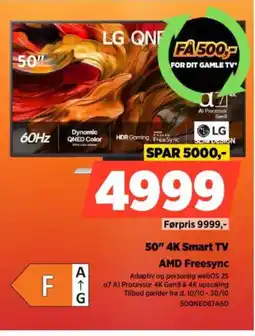 Power LG 50" 4K Smart TV 50QNED87A6D tilbud