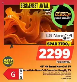 Power 43" 4K Smart NanoCell TV 43NANO82T6B tilbud