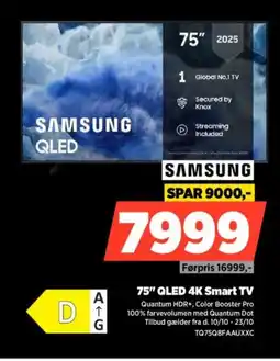 Power SAMSUNG 75" QLED 4K Smart TV TQ75Q8FAAUXXC tilbud