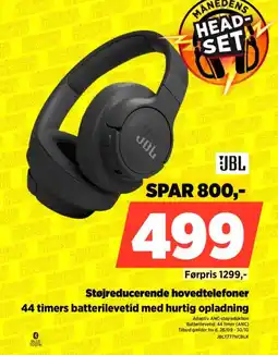 Power JBL Støjreducerende hovedtelefoner JBLT777NCBLK tilbud
