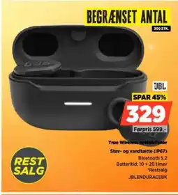 Power JBL True Wireless øretelefoner JBLENDURACEBK tilbud