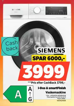 Power SIEMENS Vaskemaskine WG54G2FQDN tilbud