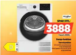 Power Whirlpool Damp-funktion Tørretumbler WSD106MWBEE tilbud