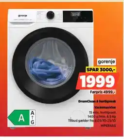 Power Gorenje DrumClean & hurtigvask Vaskemaskine WPEB4AS tilbud
