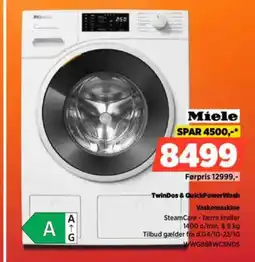 Power Miele TwinDos & QuickPowerWash Vaskemaskine WWG888WCSNDS tilbud