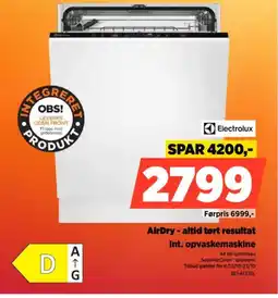 Power Electrolux AirDry - altid tørt resultat Int. opvaskemaskine EES47335L tilbud
