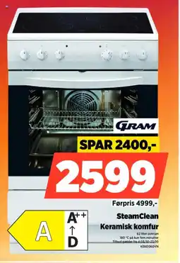 Power GRAM SteamClean Keramisk komfur KE60060VN tilbud