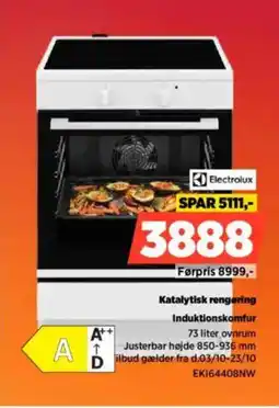 Power Electrolux Katalytisk rengering Induktionskomfur EK164408NW tilbud