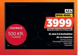 Power AEG XL zon & brofunktion 80 cm induktion 3T0841U00FB tilbud