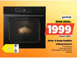 Power Gorenje Airfry- & damp-funktion Indbygningsovn BO9367B tilbud