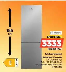 Power Electrolux køle-/fryseskab NNP6ME32U tilbud