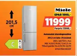 Power Miele Automatsk isterningmaskine køle-/fryseskab KFN4799CDEEDT tilbud