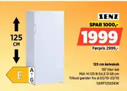 Power SENZ køleskab SERF12555EW tilbud