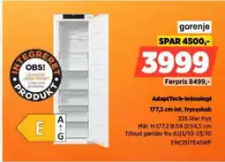 Power Gorenje Adapt Tech-teknologi int. fryseskab FNC1517E41WF tilbud