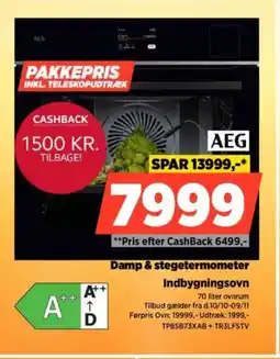 Power AEG Indbygningsovn TP8SB73XAB+ TR3LFSTV tilbud