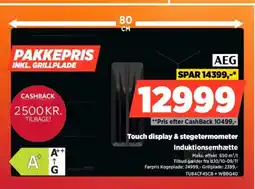 Power AEG Induktionsemhætte TU84CF4SCB + WBBQ40 tilbud