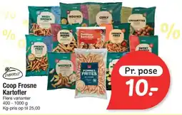 Fakta Tyskland DYBFROST Coop Frosne Kartofler tilbud