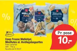 Fakta Tyskland Dybfrost coop frosne møllehjul, miniflutes el. hvidløgsbaguettes tilbud