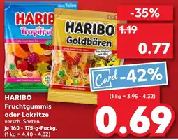 Kaufland DE HARIBO Fruchtgummis oder Lakritze tilbud