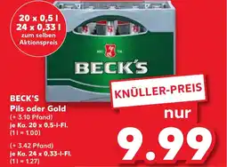 Kaufland DE BECK'S Pils oder Gold tilbud