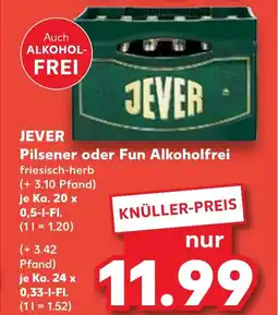 Kaufland DE JEVER Pilsener oder Fun Alkoholfrei tilbud