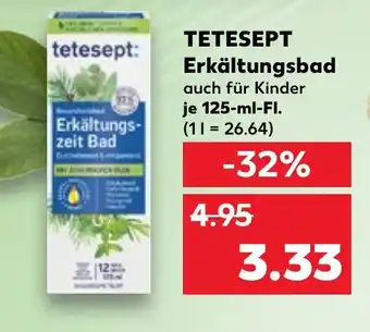 Kaufland DE TETESEPT Erkältungsbad tilbud