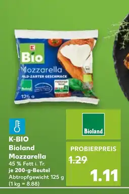 Kaufland DE K-BIO Bioland Mozzarella tilbud
