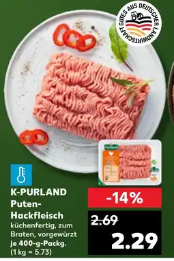 Kaufland DE K-PURLAND Puten- Hackfleisch tilbud
