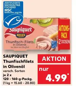 Kaufland DE SAUPIQUET Thunfischfilets in Olivenöl tilbud