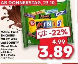 Kaufland DE MARS, TWIX, SNICKERS, MILKY WAY und BOUNTY Mixed Minis tilbud
