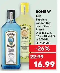 Kaufland DE BOMBAY Gin tilbud