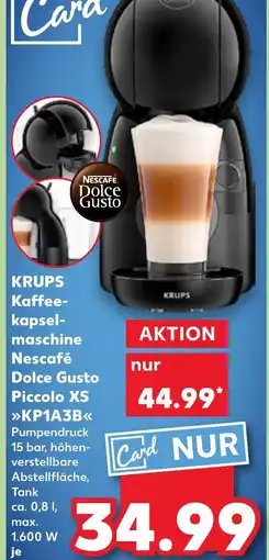 Kaufland DE KRUPS Kaffee- kapsel- maschine Nescafé Dolce Gusto Piccolo XS KP1A3B tilbud