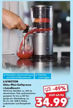Kaufland DE LIVINGTON Akku-Mini-Saftpresse Juice Boost tilbud