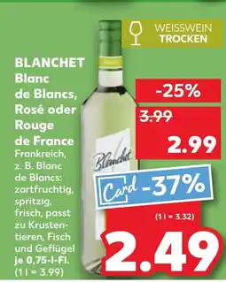 Kaufland DE BLANCHET Blanc de Blancs, Rosé oder Rouge de France tilbud