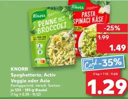Kaufland DE KNORR Spaghetteria, Activ Veggie oder Asia tilbud