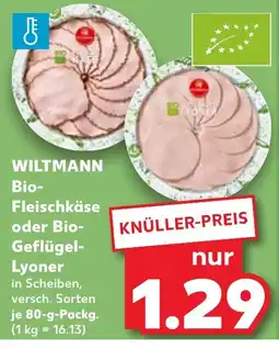Kaufland DE WILTMANN Bio- Fleischkäse oder Bio- Geflügel- Lyoner tilbud