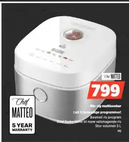 Power Chef Matteo Ris- og multicooker MI tilbud