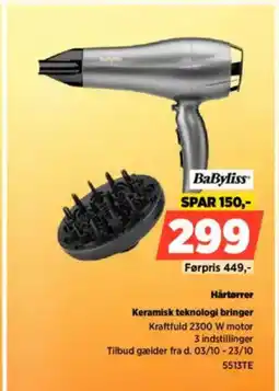 Power BaByliss Hårtørrer 5513TE tilbud